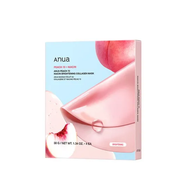 ANUA PEACH 70 NIACIN BRIGHTENING COLLAGEN MASK 38G (1EA)*4SET_GLB