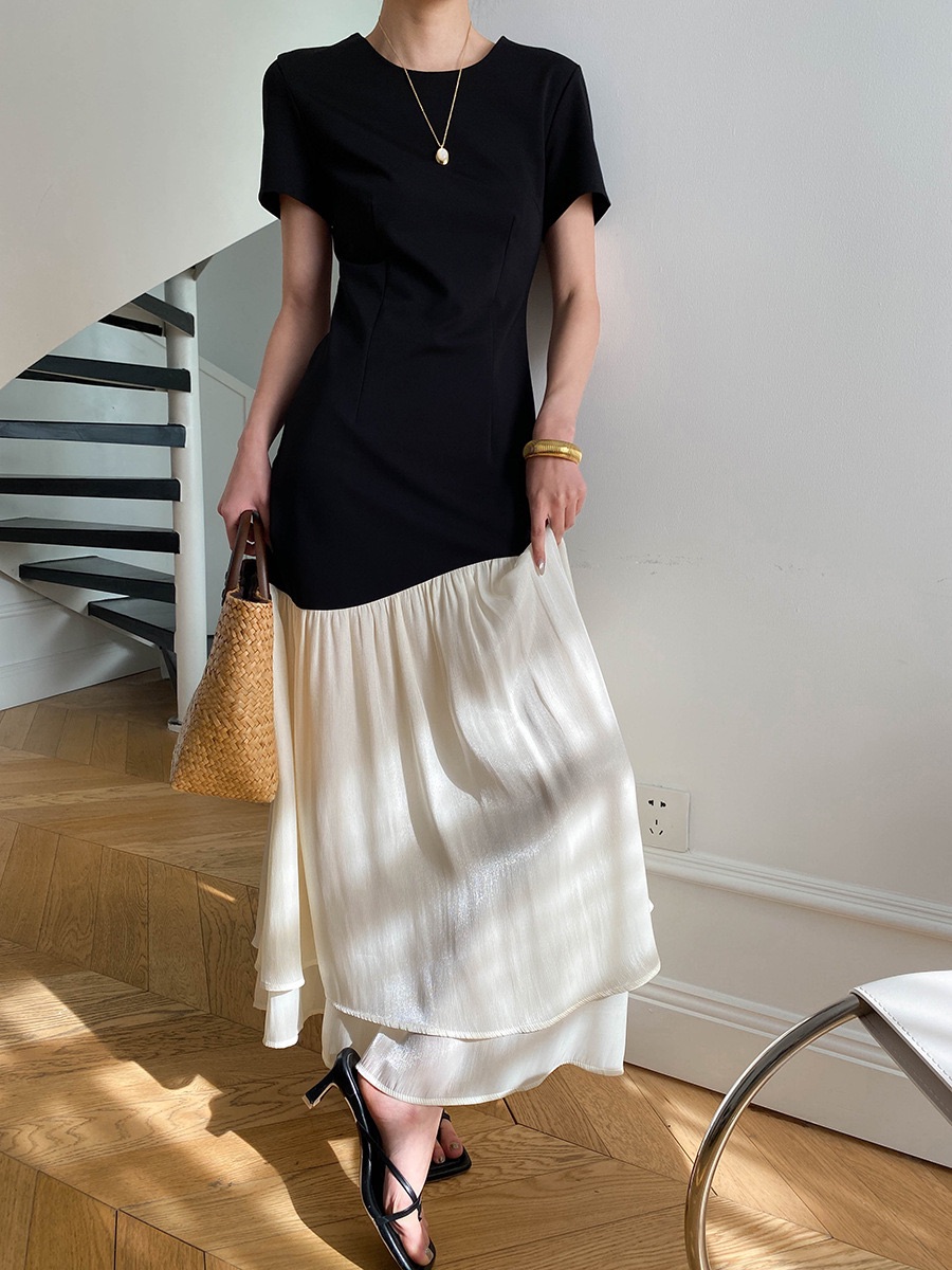 MAXI LONG BLACK TSHIRT DRESS