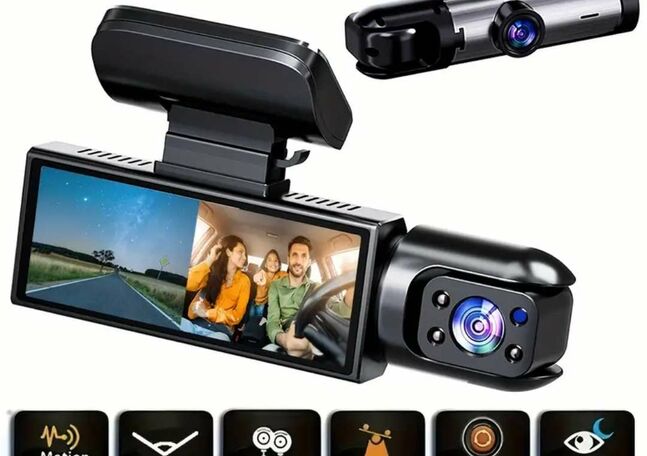 Урд болон доторх дэш кам, урд 1080p кабин 720p бичлэгийн машины dvr кам, 170° өргөн өнцөгтэй, шөнийн харааны харах, жижиг дэш кам, машины 24цагийн зогсоолын монитор, давталт бичлэг, g-сенсор (