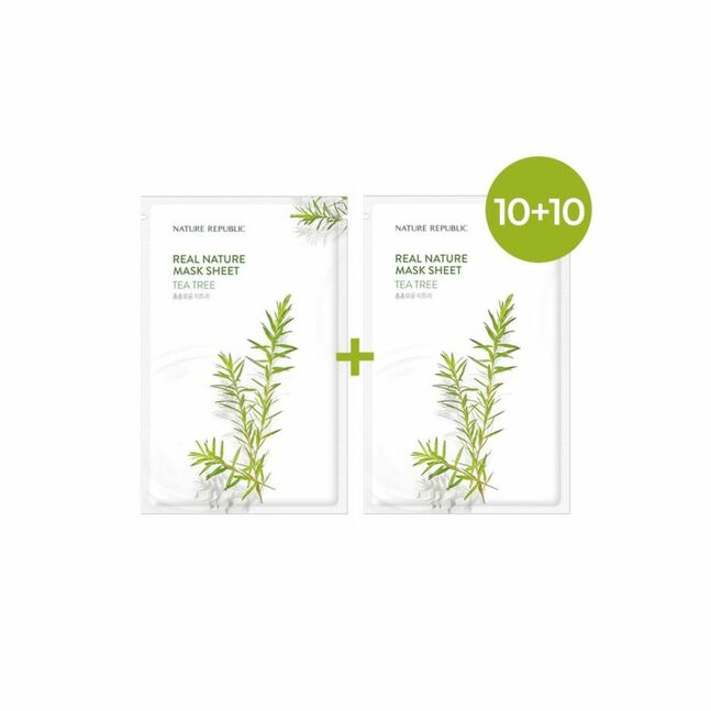 NATURE REPUBLIC TEA TREE REAL NATURE MASK SHEET 10+10 | ЦАЙНЫ МОД 