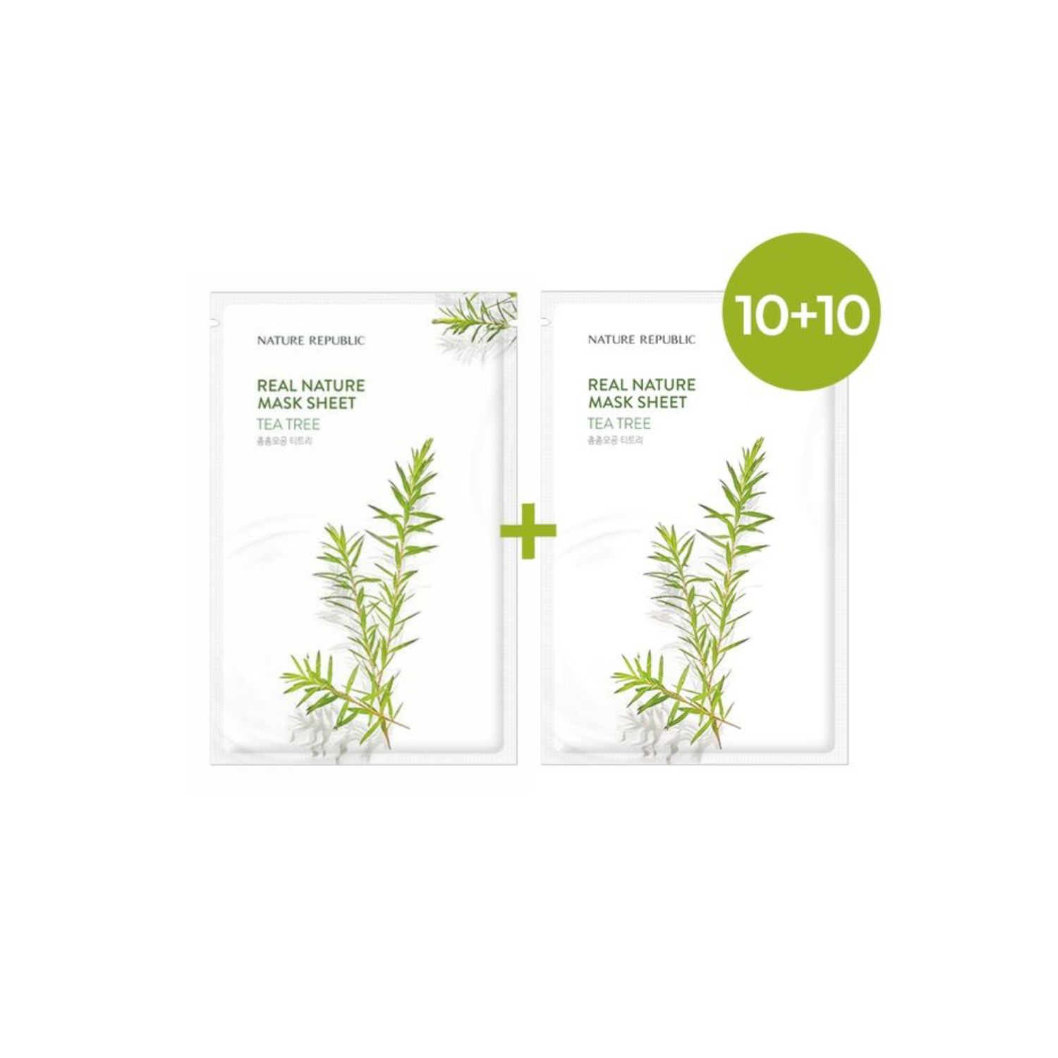 NATURE REPUBLIC TEA TREE REAL NATURE MASK SHEET 10+10 | ЦАЙНЫ МОД