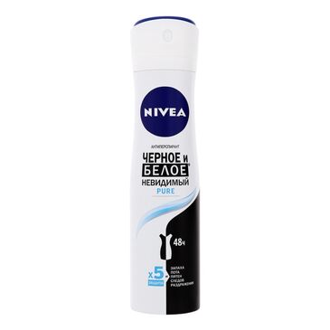 Nivea deo Spray Black & White Pure Female 150мл №1