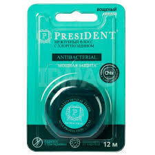 PresiDENT Шүдний утас Antibacterial 12м №1