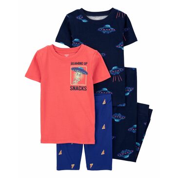 SU25 BB 4 PC Cotton PJ Red-Navy Space SSSL