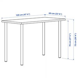 Lagkapten 120x60см ширээ энгийн хөлтэй