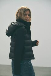 Neoprene effect padded jacket 