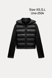Neoprene effect padded jacket 