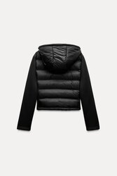 Neoprene effect padded jacket 
