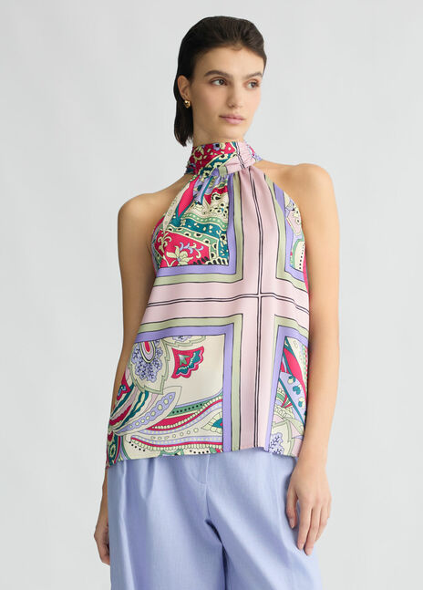 BLOUSE W. WOVEN