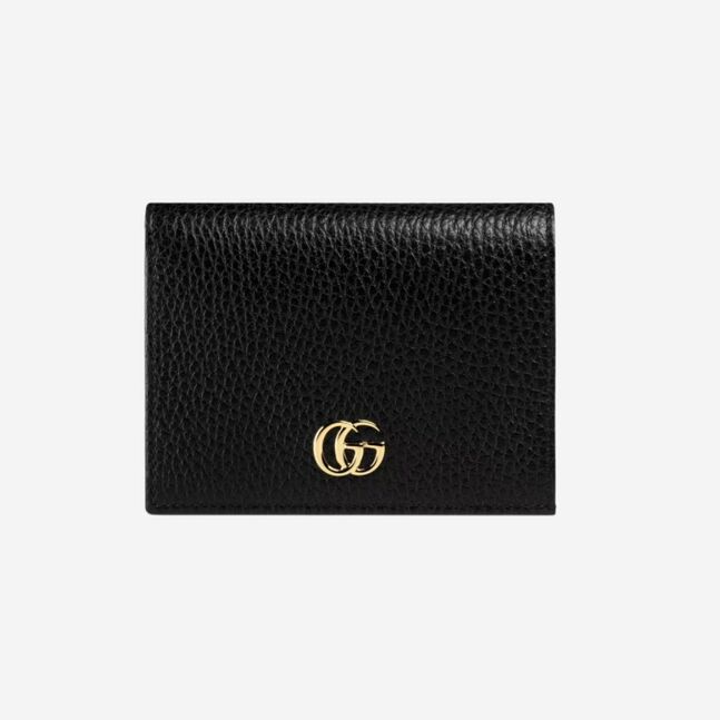 Gucci gg marmont leather card case wallet black