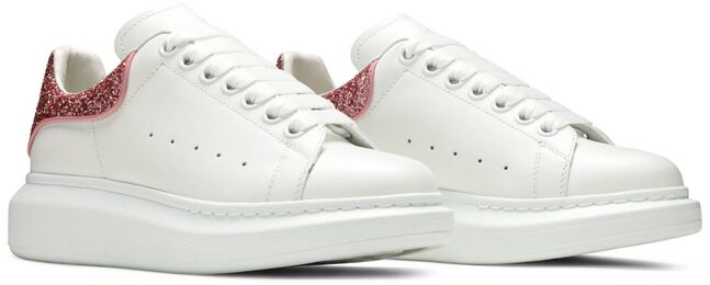 Alexander mcqueen oversized sneaker 'white pink glitter'
