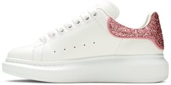 Alexander mcqueen oversized sneaker 'white pink glitter'