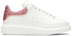 Alexander mcqueen oversized sneaker 'white pink glitter'