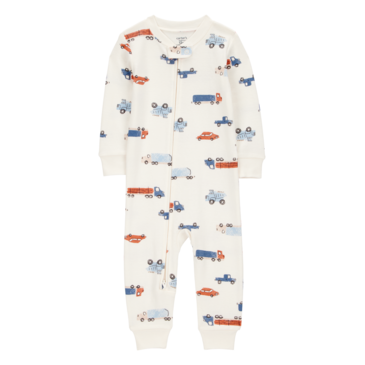 SU25 TB 1 PC Cotton Ftls Ivory-Multi Car Ftls