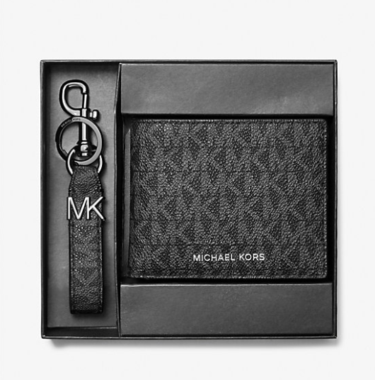 Michael kors wallet & key chain gift set