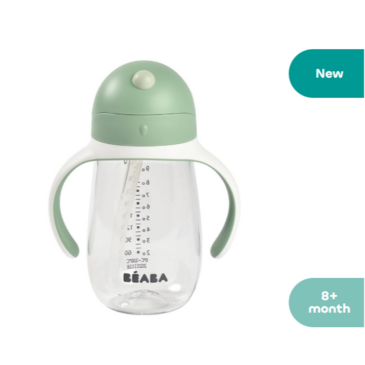 Beaba Straw cup Соруултай аяга ногоон 300мл