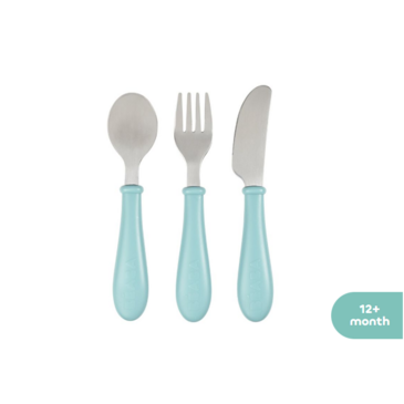 Beaba Stainless set Хутга сэрээ сэт ган ногоон 3ш