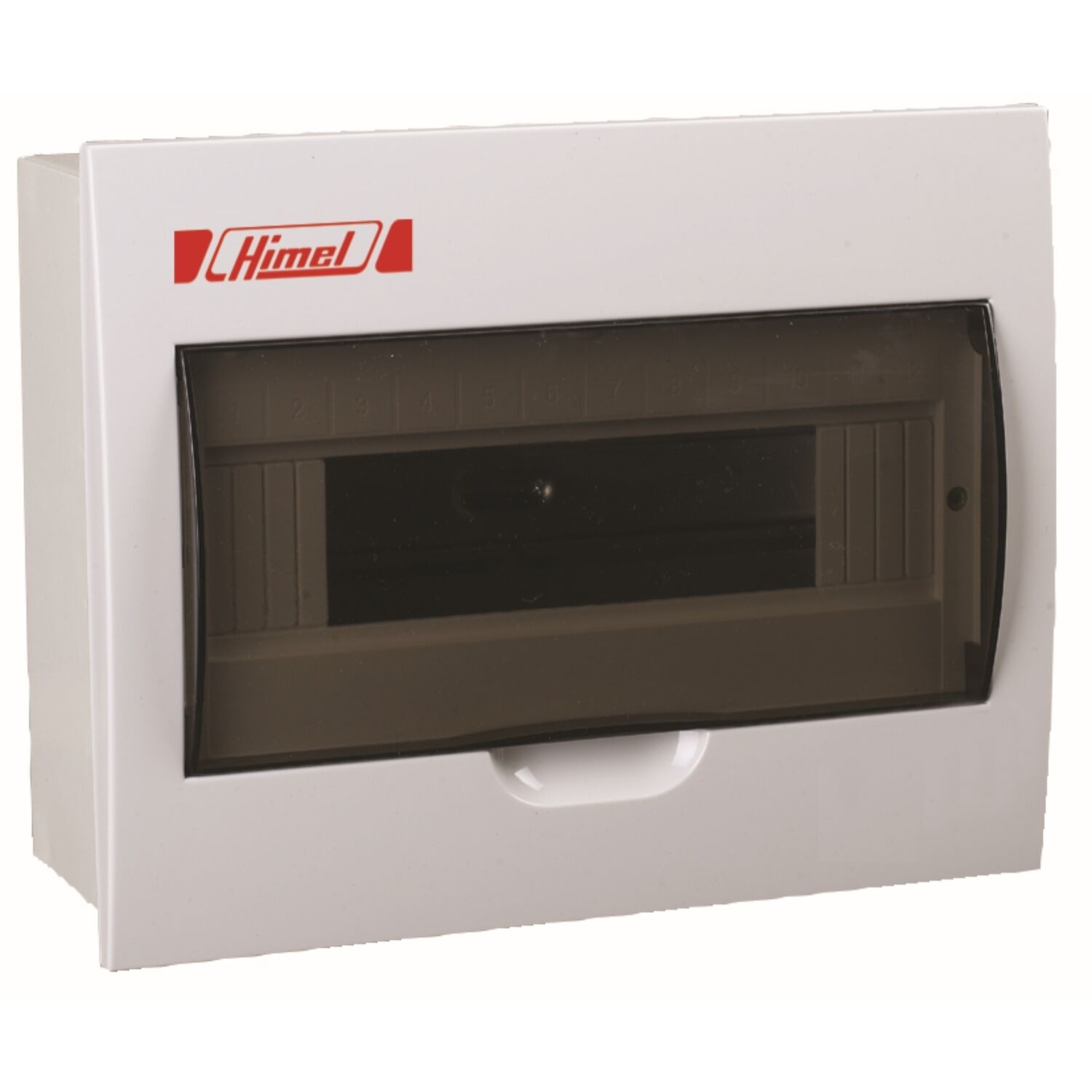 Distribution box, HDPZ50, metal box with plastic cover, 8 ways, flush mounted