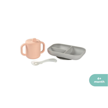 Beaba Silicone Set Таваг, аяга, халбаг сэт ягаан 