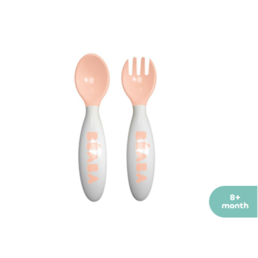 Beaba Халбага, сэрээ сэт хайрцагтай ягаан 2ш