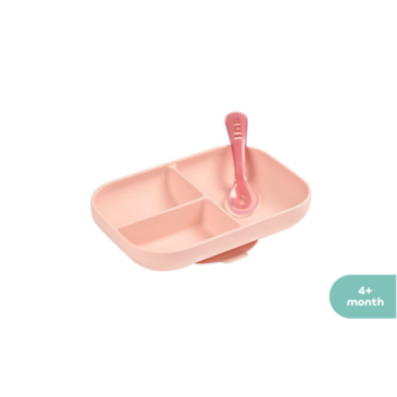 Beaba Silicone Set Таваг, халбага сэт ягаан