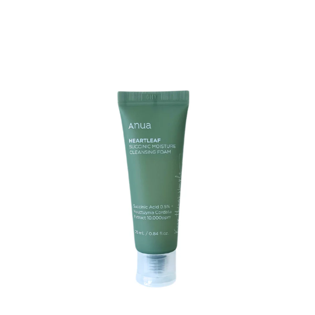ANUA MINI HEARTLEAF SUCCINIC MOISTURE CLEANSING FOAM 25ML
