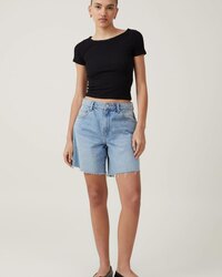 Cotton on Heidi Picot Trim Short Sleeve Top