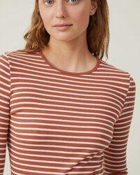 Cotton The One Organic Rib Crew Long Sleeve Top