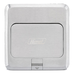 Floor socket box, Floor Series, pop-up, aluminium alloy, 3 modules, silver