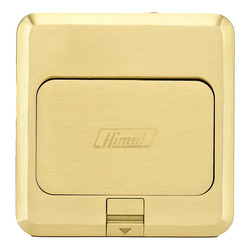 Floor socket box, Floor Series, pop-up, brass alloy, 3 modules, gold
