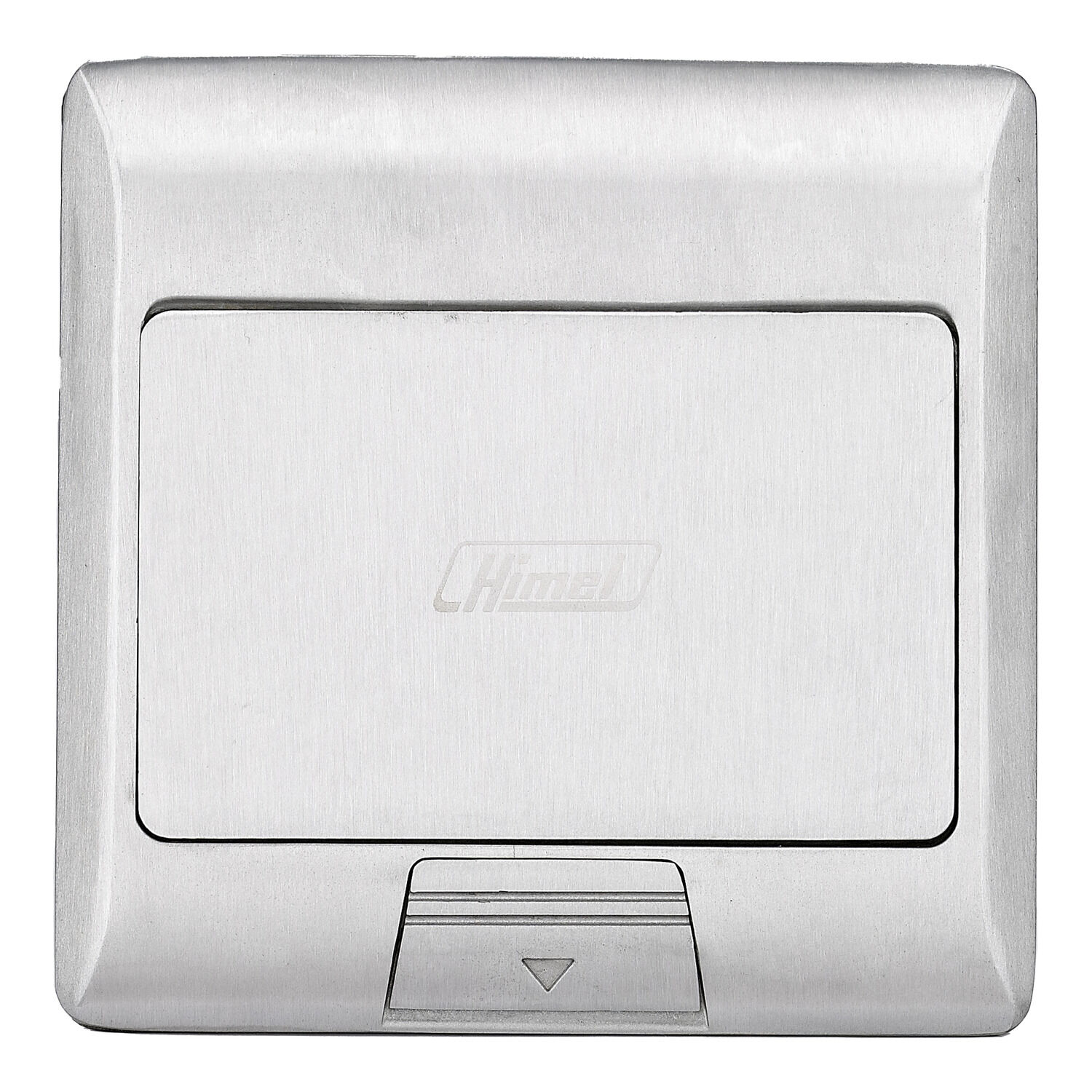 Floor socket box, Floor Series, pop-up, aluminium alloy, 4 modules, silver