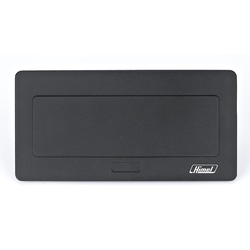 Floor socket box, Floor Series, pop-up, for table, ABS, 6 modules, black