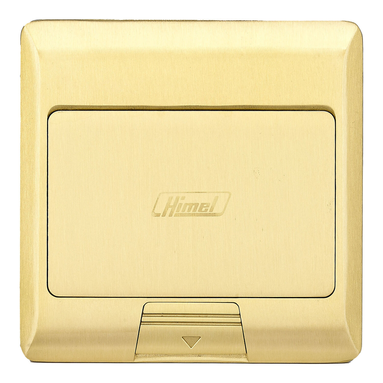 Floor socket box, Floor Series, pop-up, brass alloy, 4 modules, gold