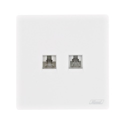2 Gang Telephone & Cat 6 Data Socket