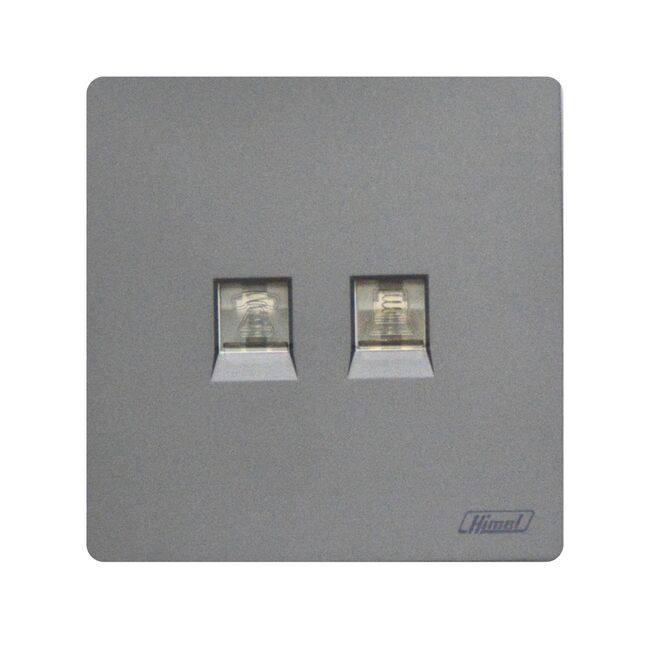 2 Gang Telephone & Cat 6 Data Socket