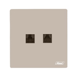 2 Gang Telephone & Cat 6 Data Socket