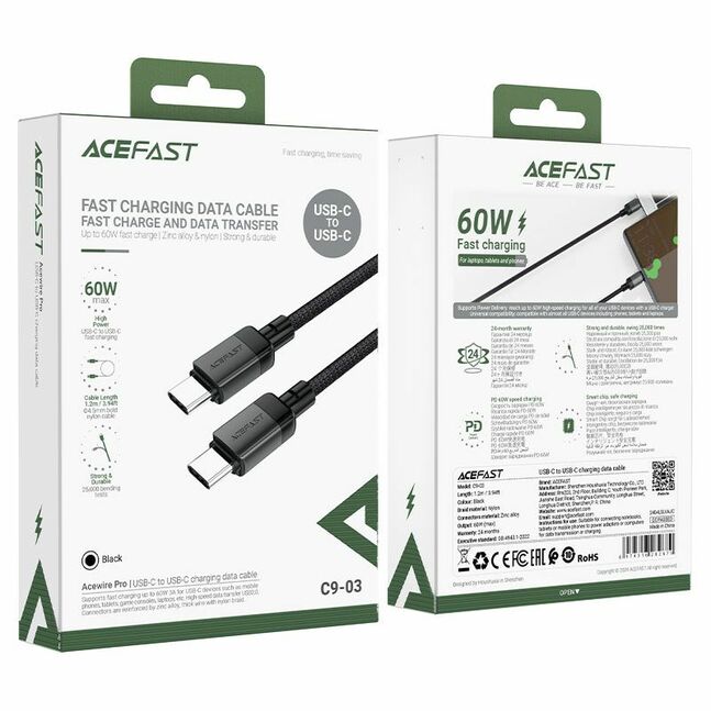 C9-03 USB-C to USB-C charging data cable