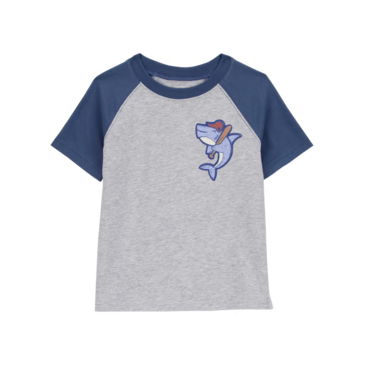 Футболка хөвгүүд саарал шарк