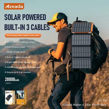 Azeada walker ii solar powerbank 20000mah