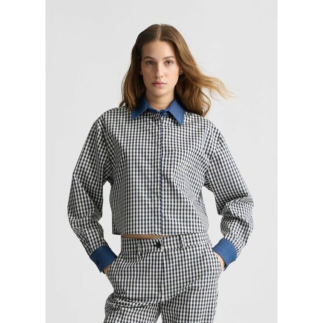 BLOUSE W. WOVEN