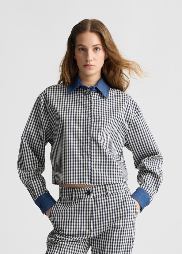 BLOUSE W. WOVEN
