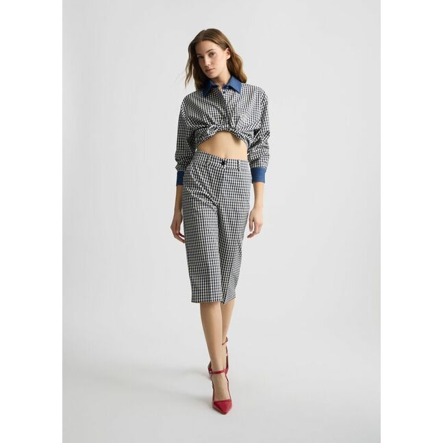 BLOUSE W. WOVEN