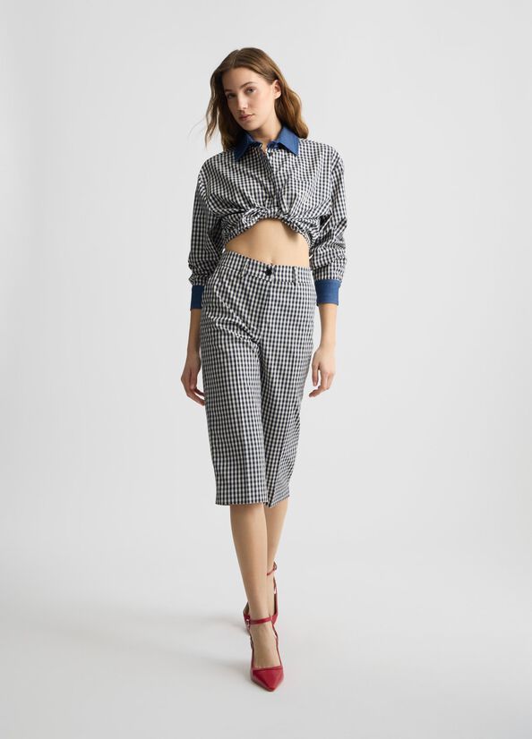 BLOUSE W. WOVEN