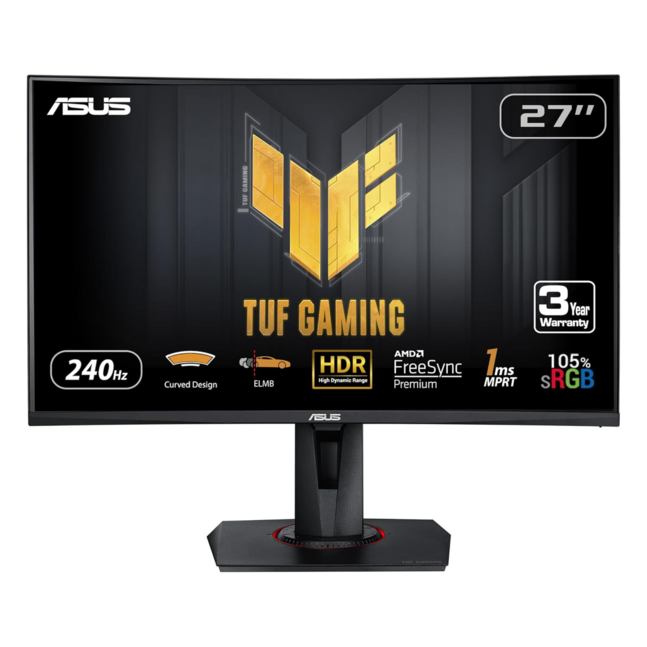 Asus tuf gaming vg27vqm 27'' 240hz curved monitor