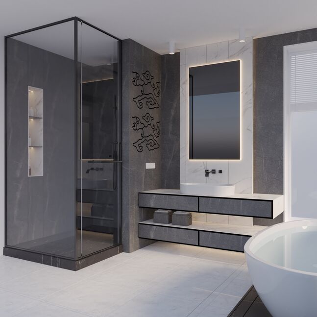 F244 ST76 Anthracite Candela Marble