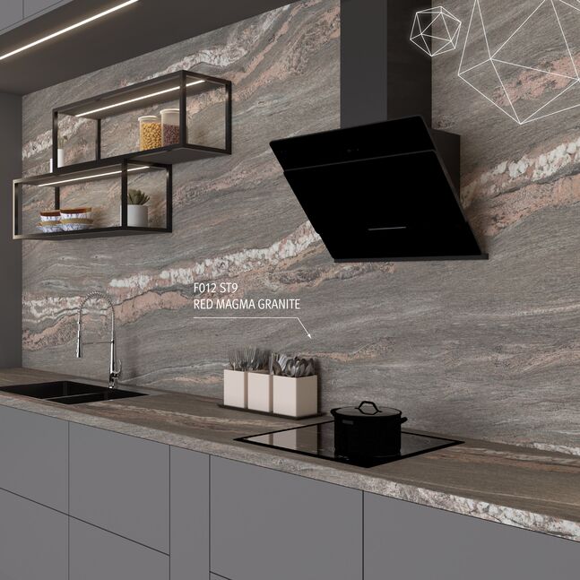 F012 ST9  Red Magma Granite