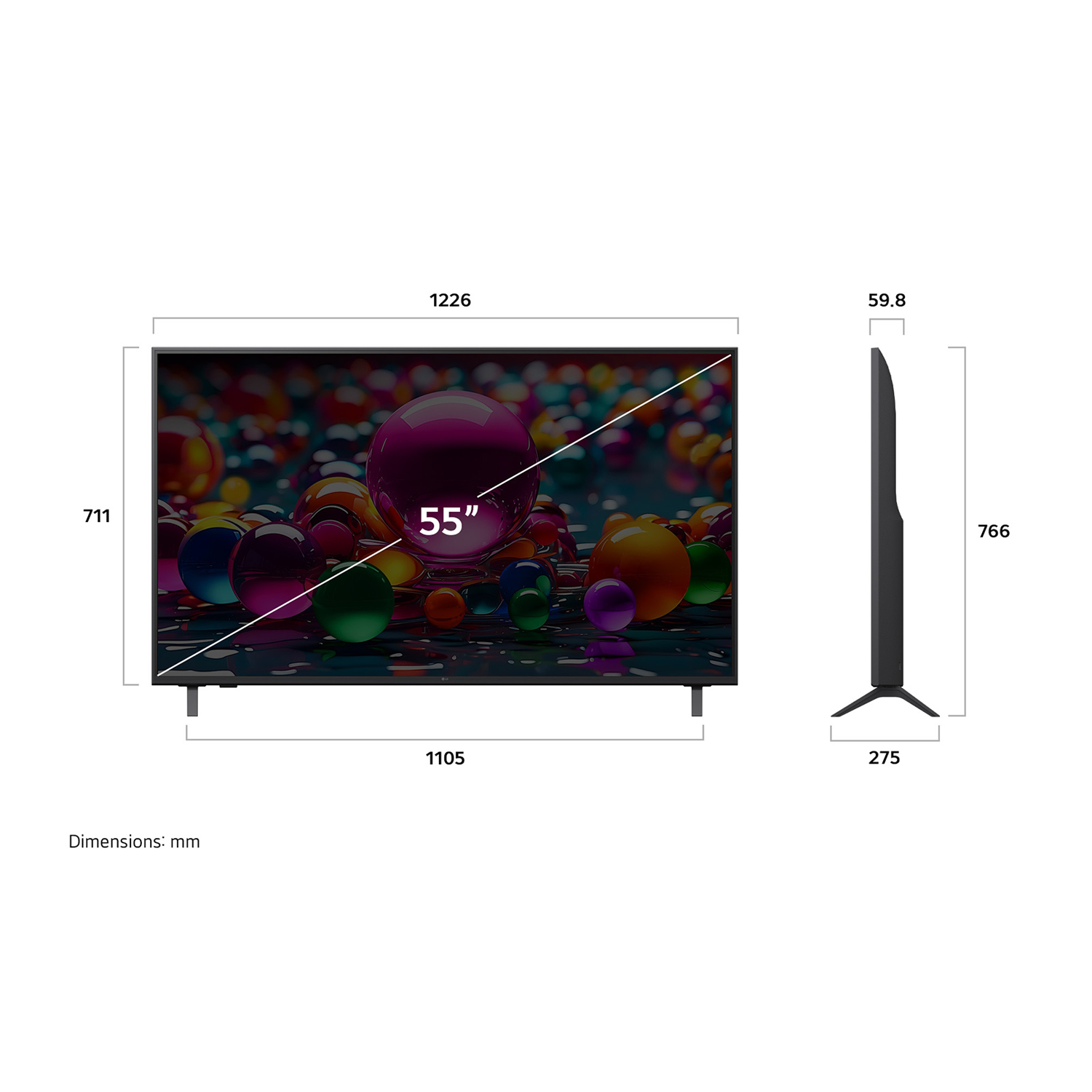 LG 55 инч 4K UHD ухаалаг зурагт 55UA75009LA 