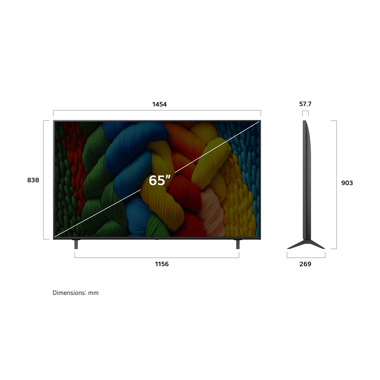 LG 65 инч 4K UHD ухаалаг зурагт 65NANO81A6A 