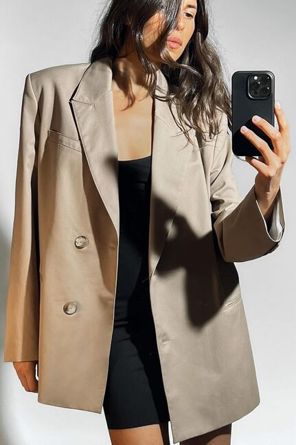 Zara camel oversize blazer