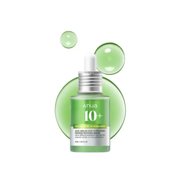 ANUA AZELAIC ACID 10 HYALURON REDNESS SOOTHING SERUM 30ml GLB
